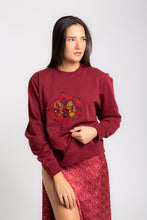 Load image into Gallery viewer, CONGO BURGUNDY  Leopard Unisex Sweat-shirt
