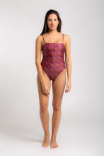 Load image into Gallery viewer, PRE-SALE  PRINTED BURGUNDY SWIMSUIT
