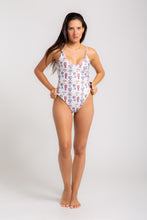 Load image into Gallery viewer, PRE-SALE  PRINTED WHITE SWIMSUIT

